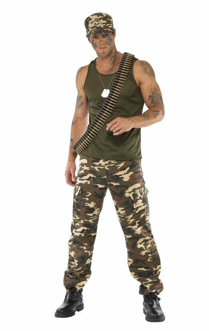 Smiffys All Mens Costumes Adult Khaki Camo Costume 2 Smiffys All Mens Costumes Adult Khaki Camo Costume