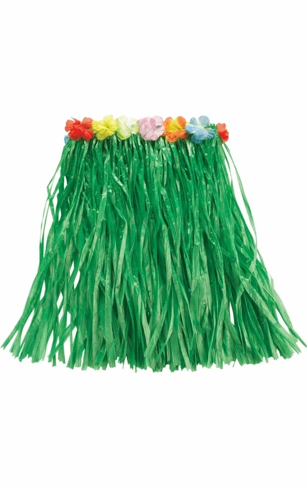Rubies Green Hawaiian Grass Skirt Accessory 1 Rubies Green Hawaiian Grass Skirt Accessory