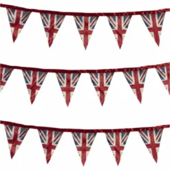 Generic Around The World Union Jack Fabric Bunting Decoration